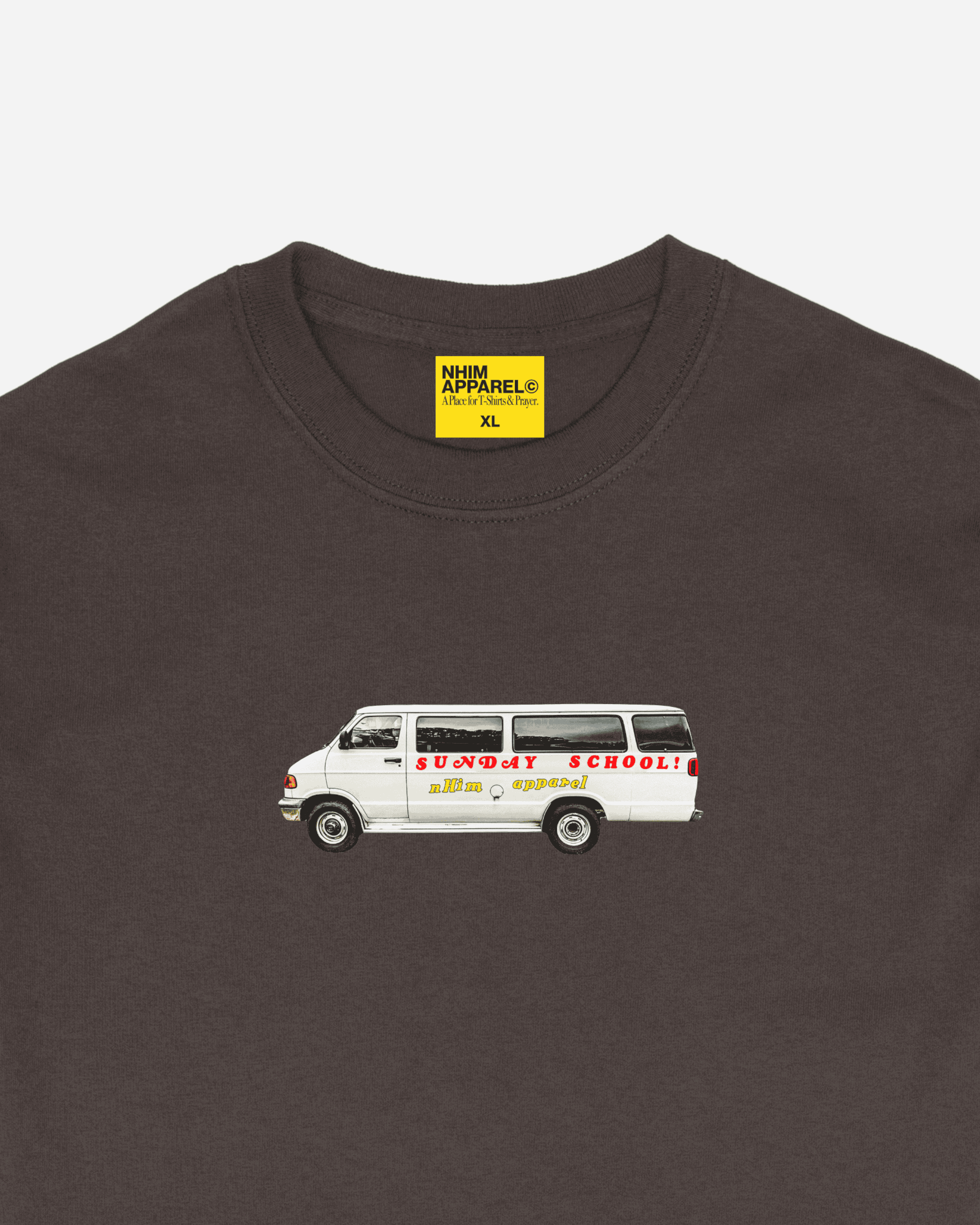 black t shirt church van by NHIM APPAREL Christian clothing brand