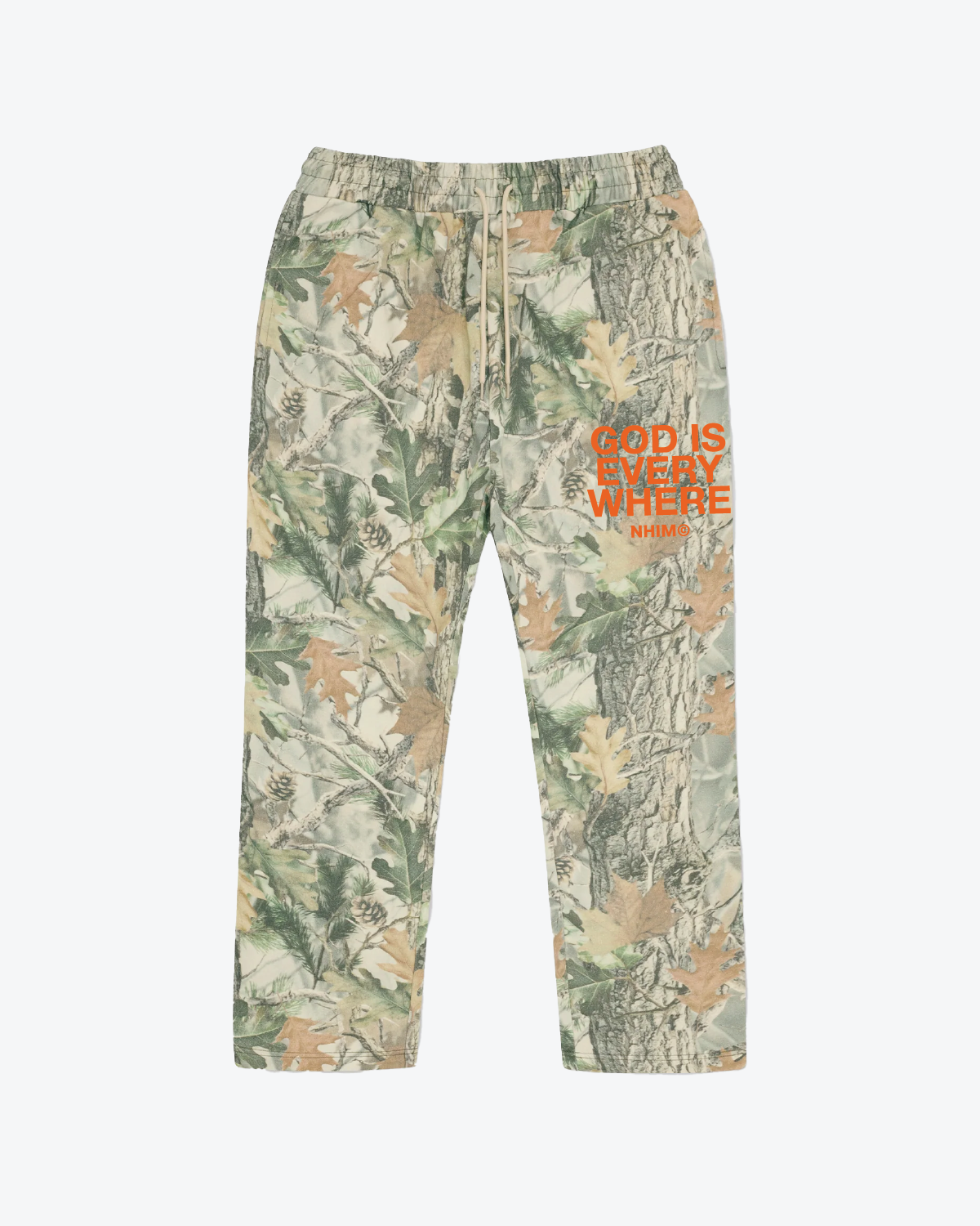 GOD IS EVERYWHERE SWEATPANTS IN VINTAGE WOOD CAMO