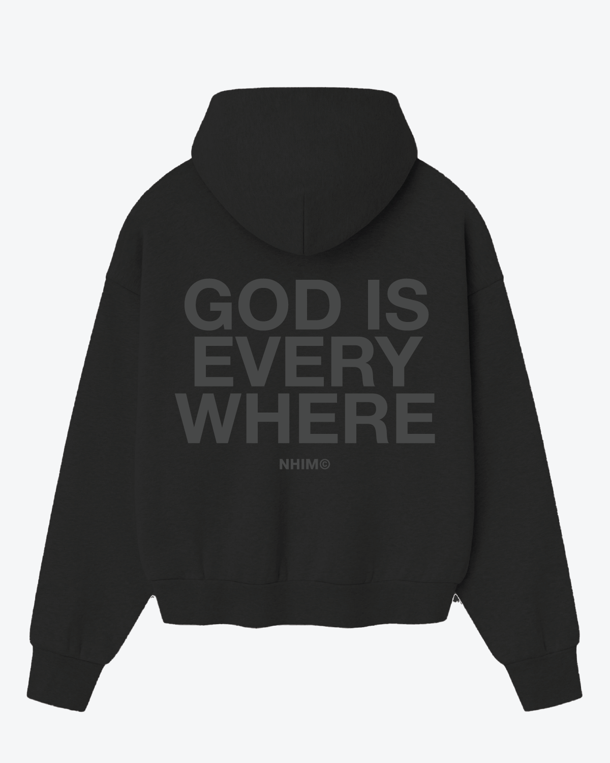 GOD IS EVERYWHERE Blackout Hoodie NHIM APPAREL