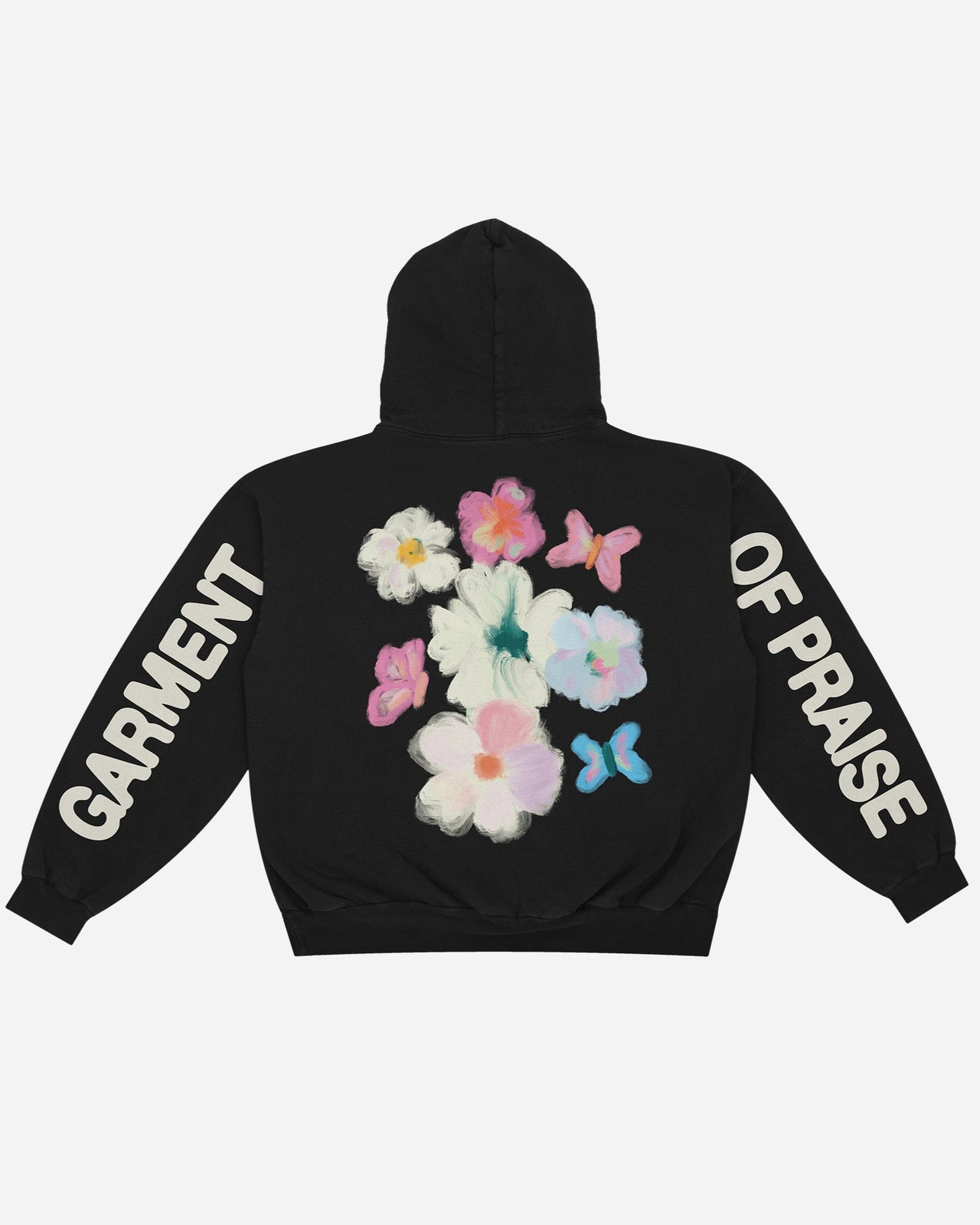 Garment of Praise women's Christian hoodie mock image of back