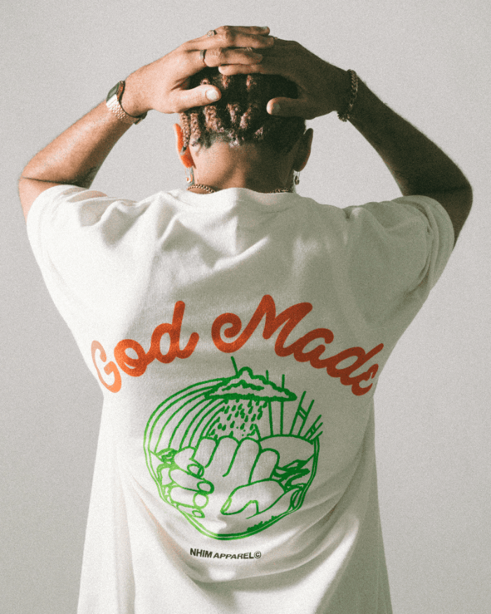 God Made Shirt. Christian t shirt. God made creation natural shirt. NHIM Apparel Christian clothing company.