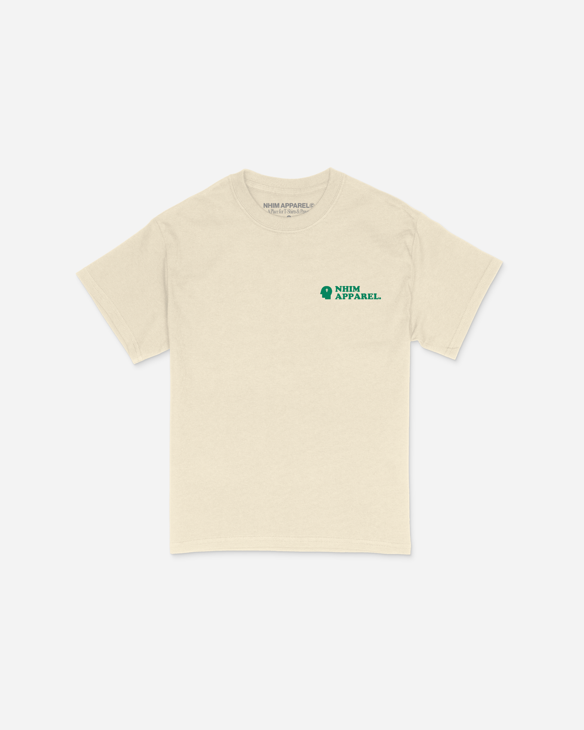 Christian t shirt. Renew Your Mind Daily. Spiritual Health Matters natural t shirt. NHiM Apparel Christian Clothing Company. Made in the USA.