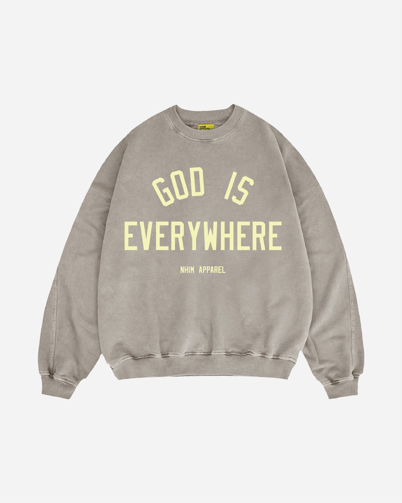 GOD IS EVERYWHERE F/W '24 CREW (CEMENT)