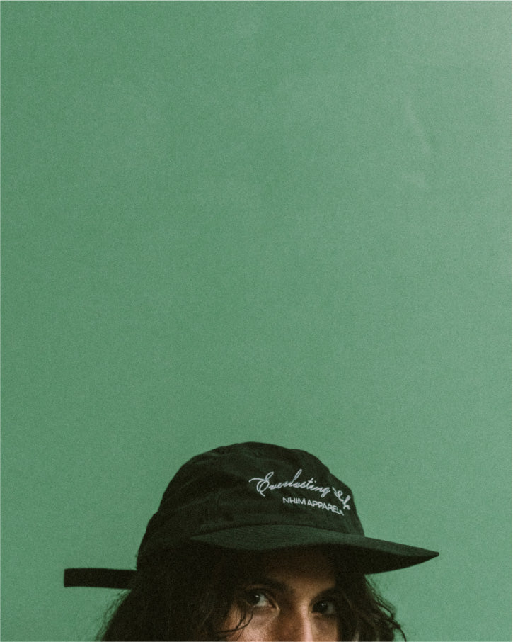 everlasting life hat on a model by nhim apparel christian clothing brand
