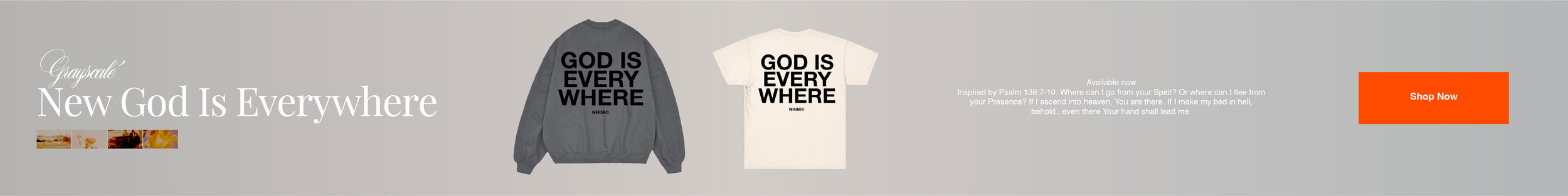 god is everywhere grayscale collection by nhim apparel christian clothing brand skinny banner