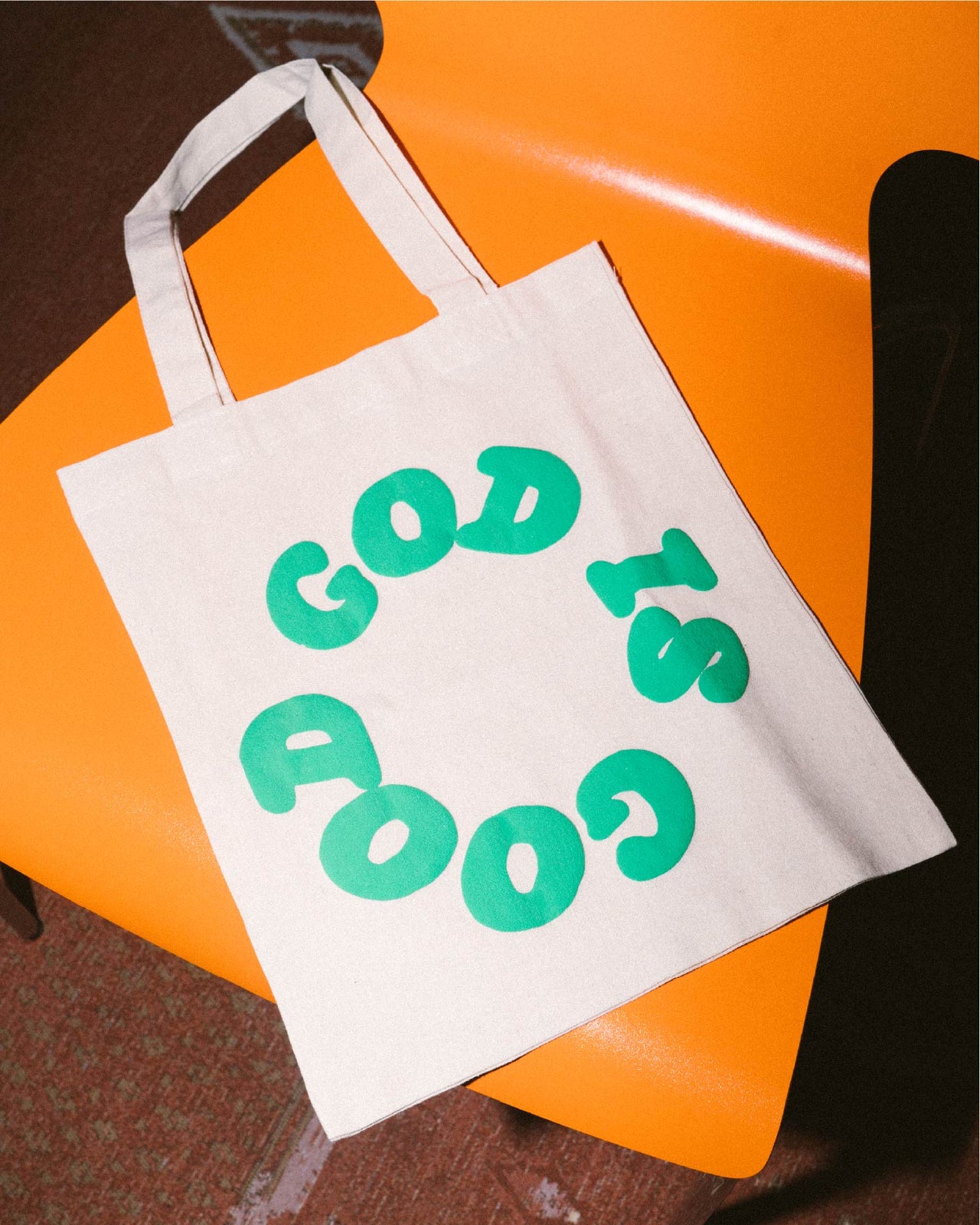 GOD IS GOOD PUFF MINI-TOTE (CREAM)