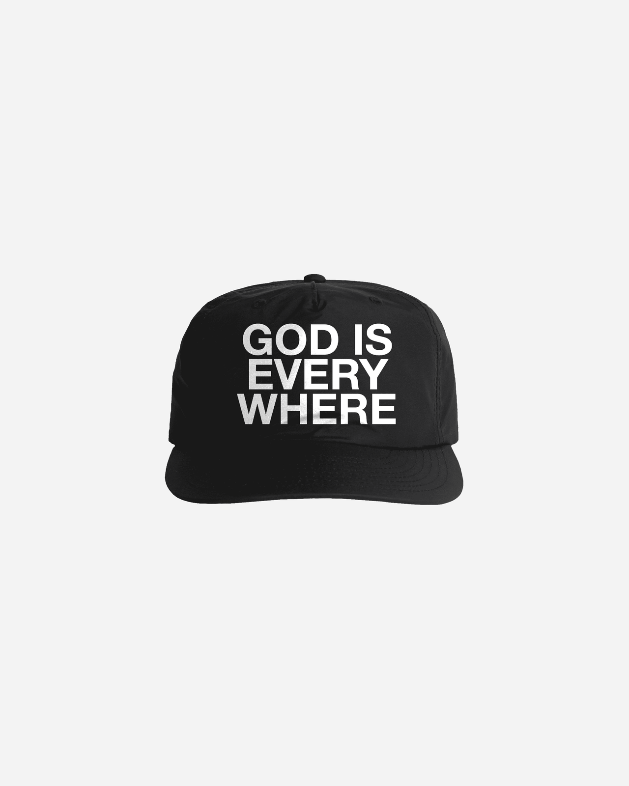 GOD IS EVERYWHERE NYLON SNAPBACK (BLACK)