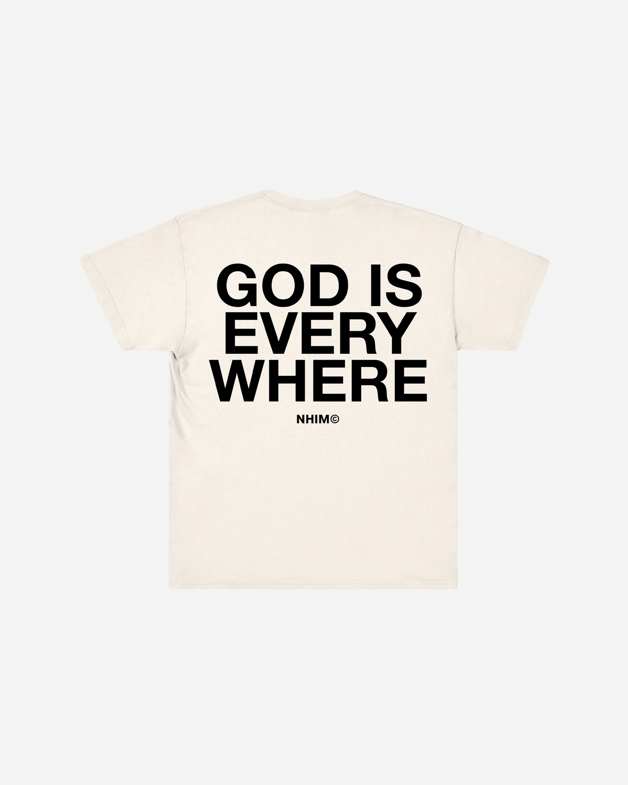 'GRAYSCALE' GOD IS EVERYWHERE TEE (OFF-WHITE) christian tee shirt by NHIM Apparel christian clothing brand