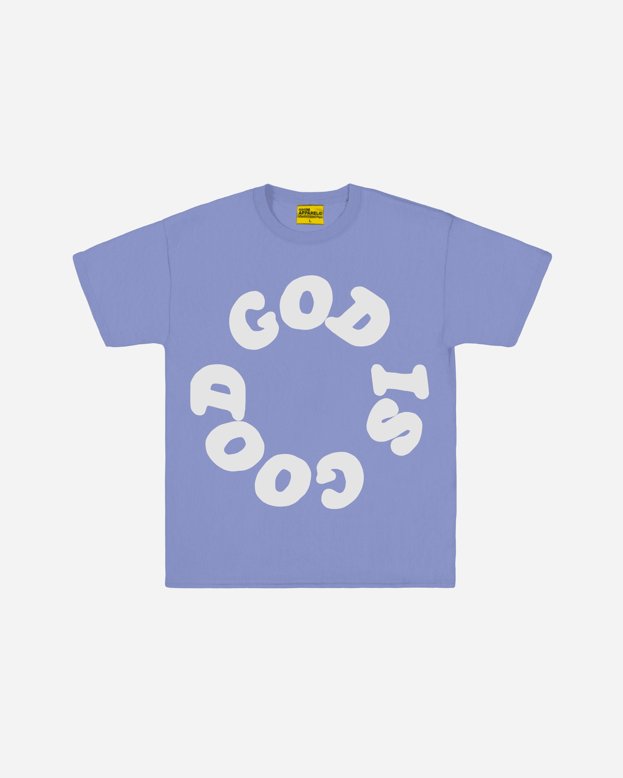 GOD IS GOOD PUFF TEE (VIOLET)