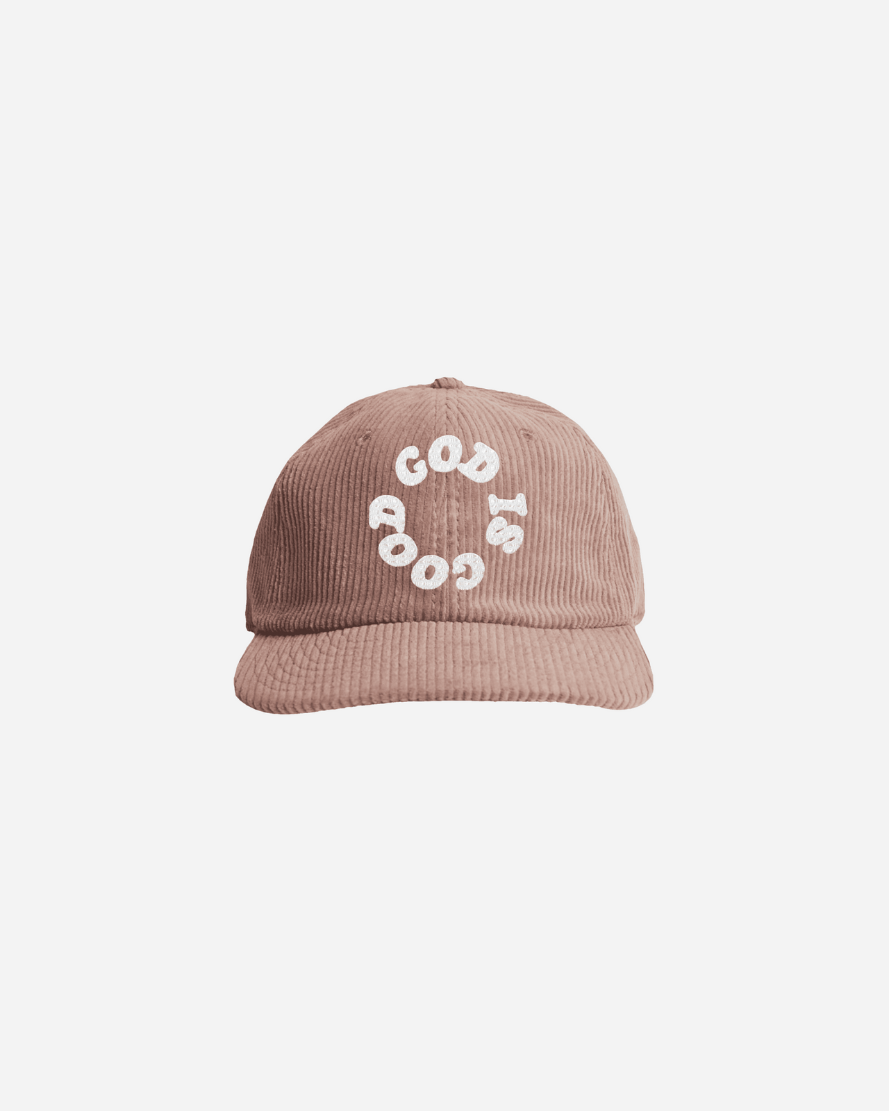 GOD IS GOOD CORDUROY CAP (HAZY PINK)