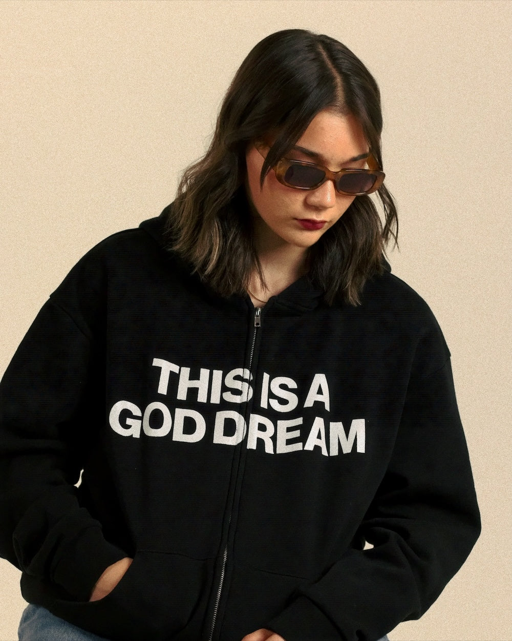 GOD DREAM ZIP HOODIE – NHIM APPAREL