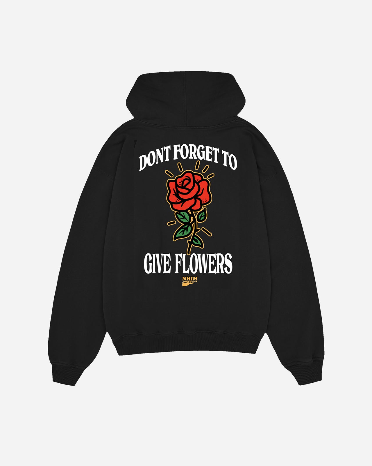 GIVE FLOWERS HOODIE IN BLACK