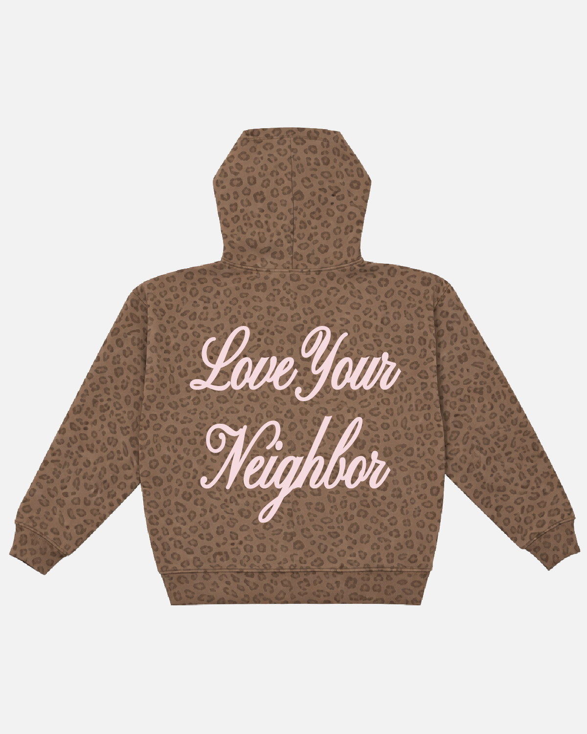 LYN AMORE WASHED BROWN LEOPARD HOODIE