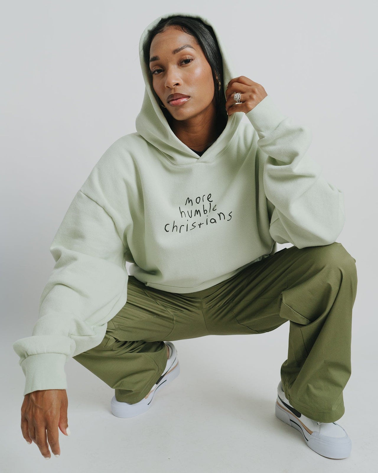 MORE HUMBLE CHRISTIANS HOODIE (MINT)