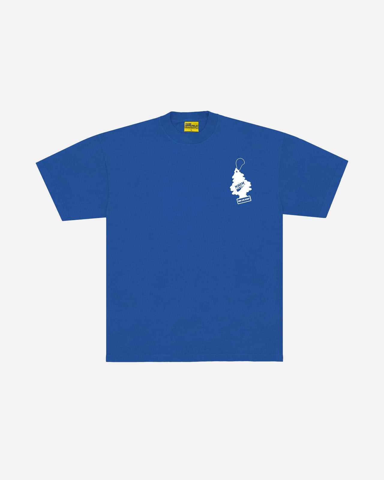 Made New Tee in cobalt by NHIM Apparel Christian clothing brand - t-shirt mock back