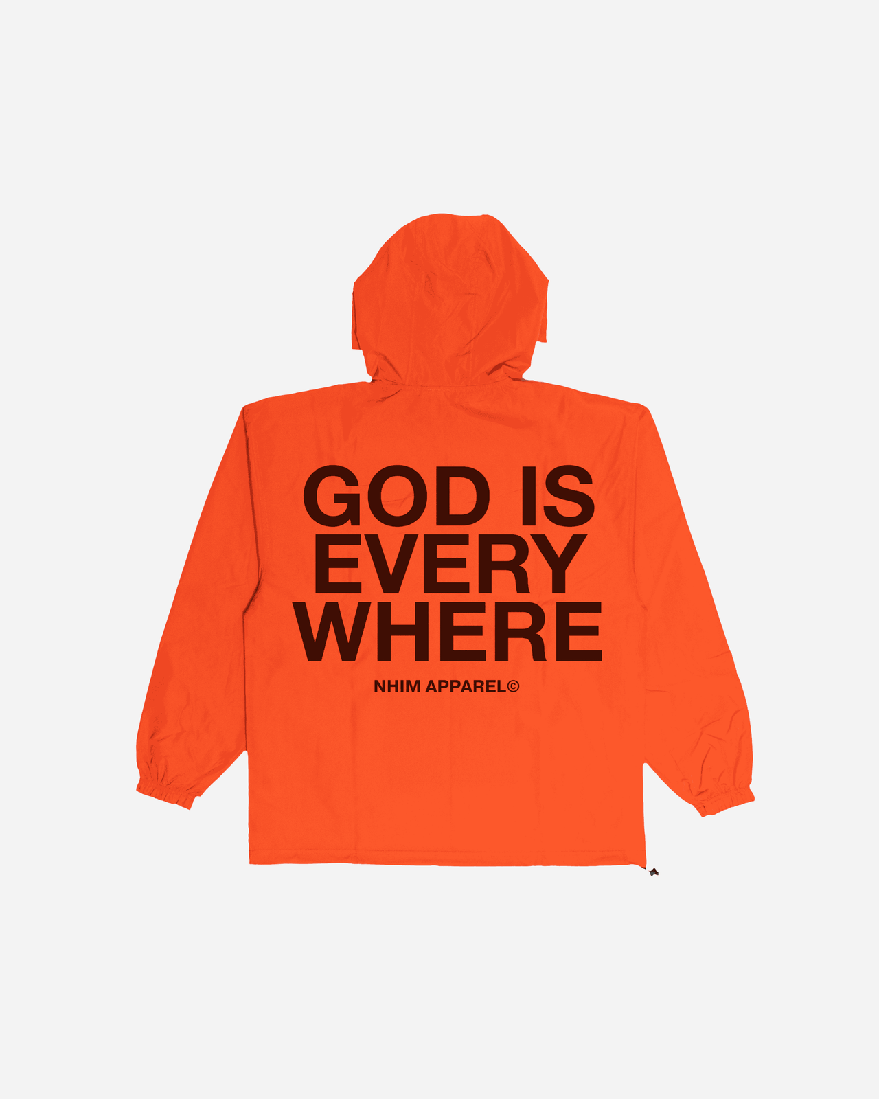 GOD IS EVERYWHERE X CHAMPION WINDBREAKER (ORANGE) by NHIM Apparel Christian Clothing Brand