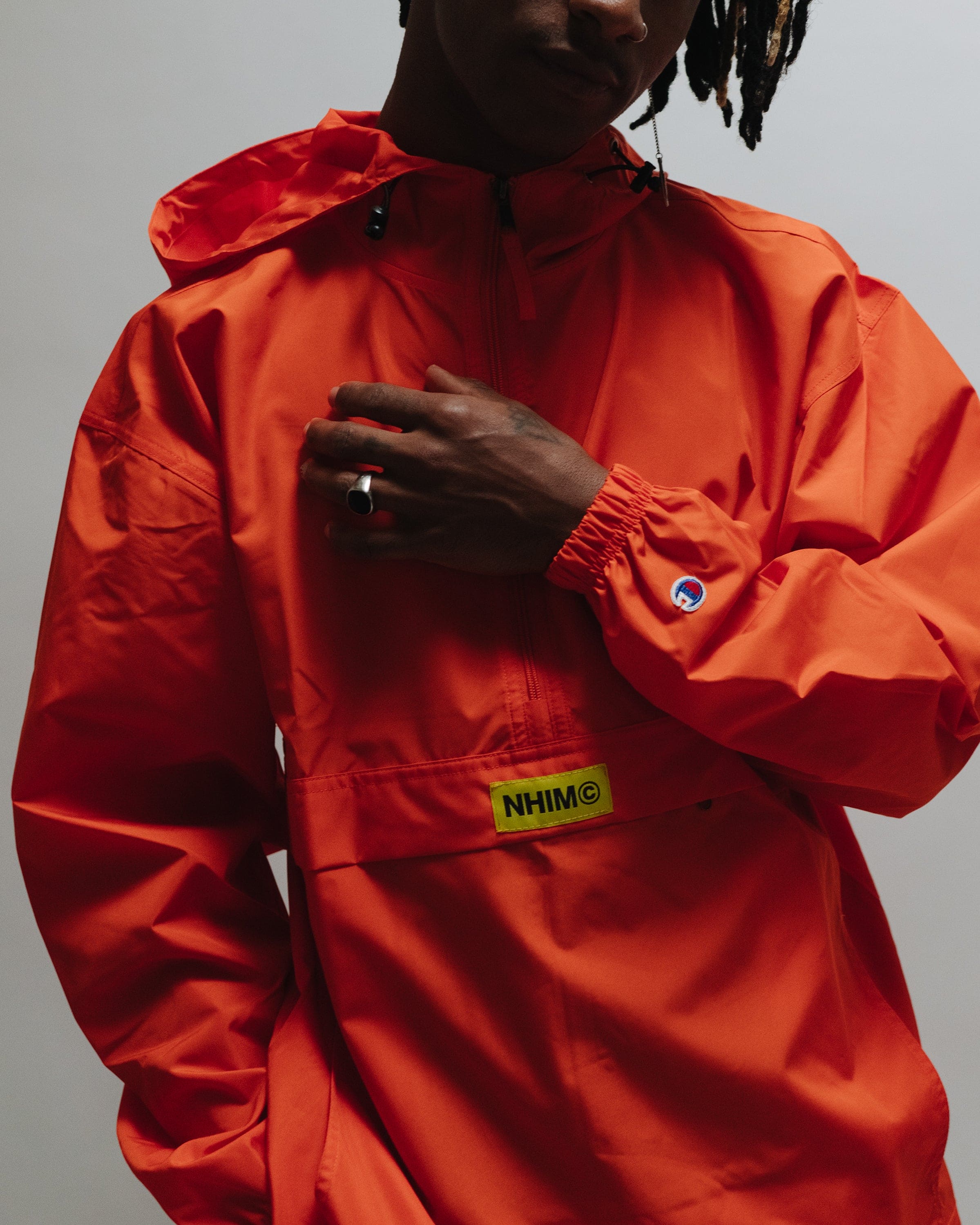 Champion windbreaker sale orange