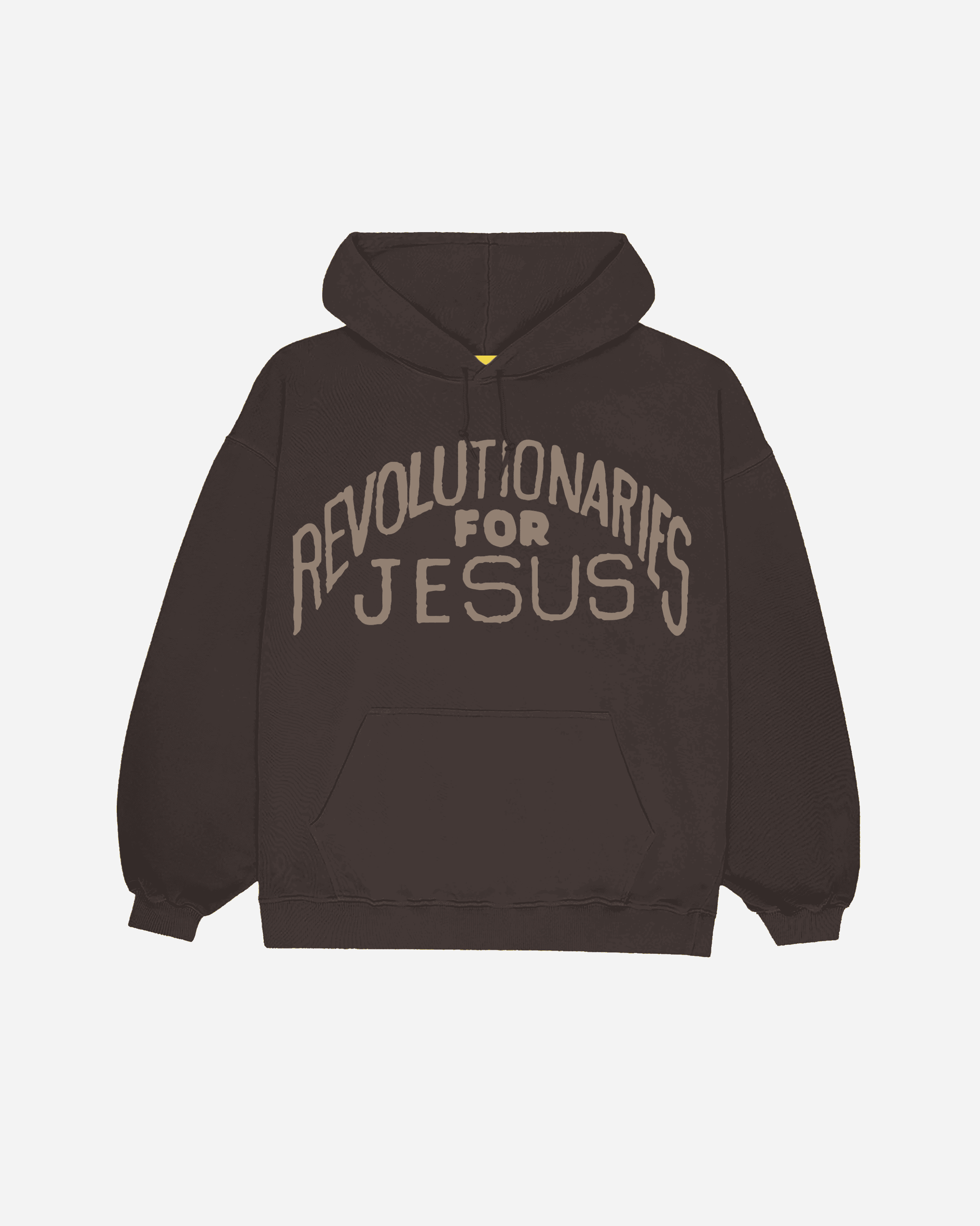 "Revolutionaries for Jesus" Christian Hoodie Sweatshirt for the modern day Jesus People movement. New take on a vintage classic. Made in the USA by NHIM Apparel Christian clothing brand