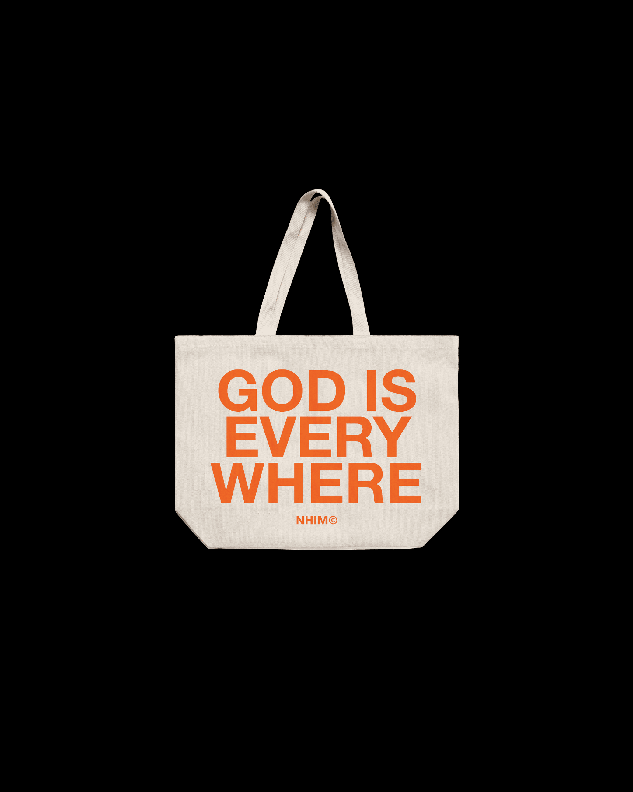 GOD IS EVERYWHERE TOTE BAG (NATURAL) | NHIM APPAREL