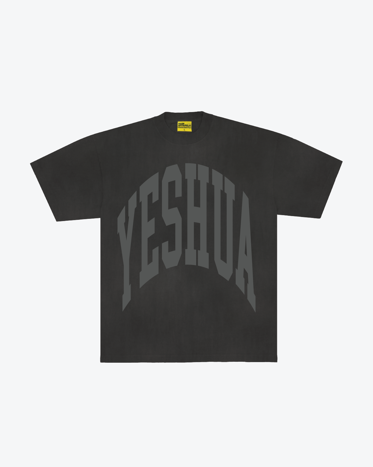 YESHUA SPIRIT TEE IN PIGMENT BLACK GARMENT DYED