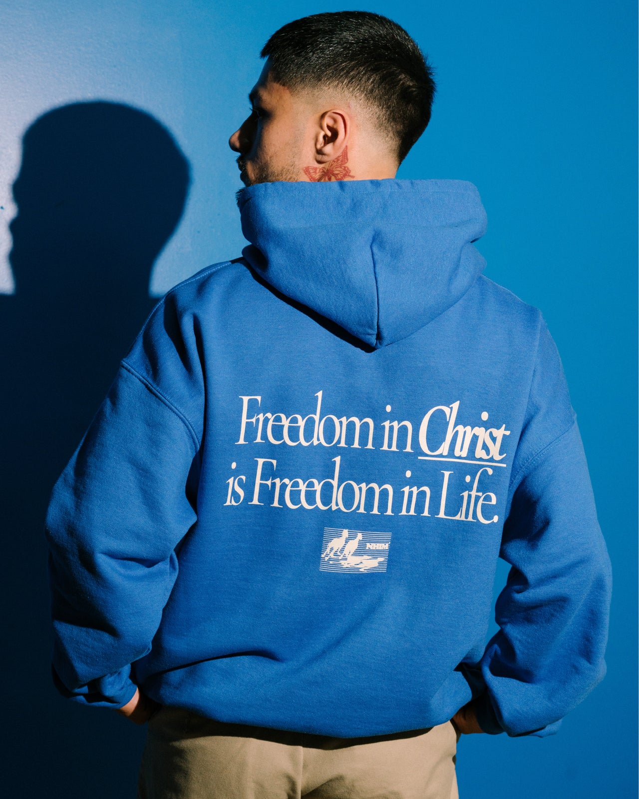 FREEDOM IN CHRIST HOODIE (ROYAL)