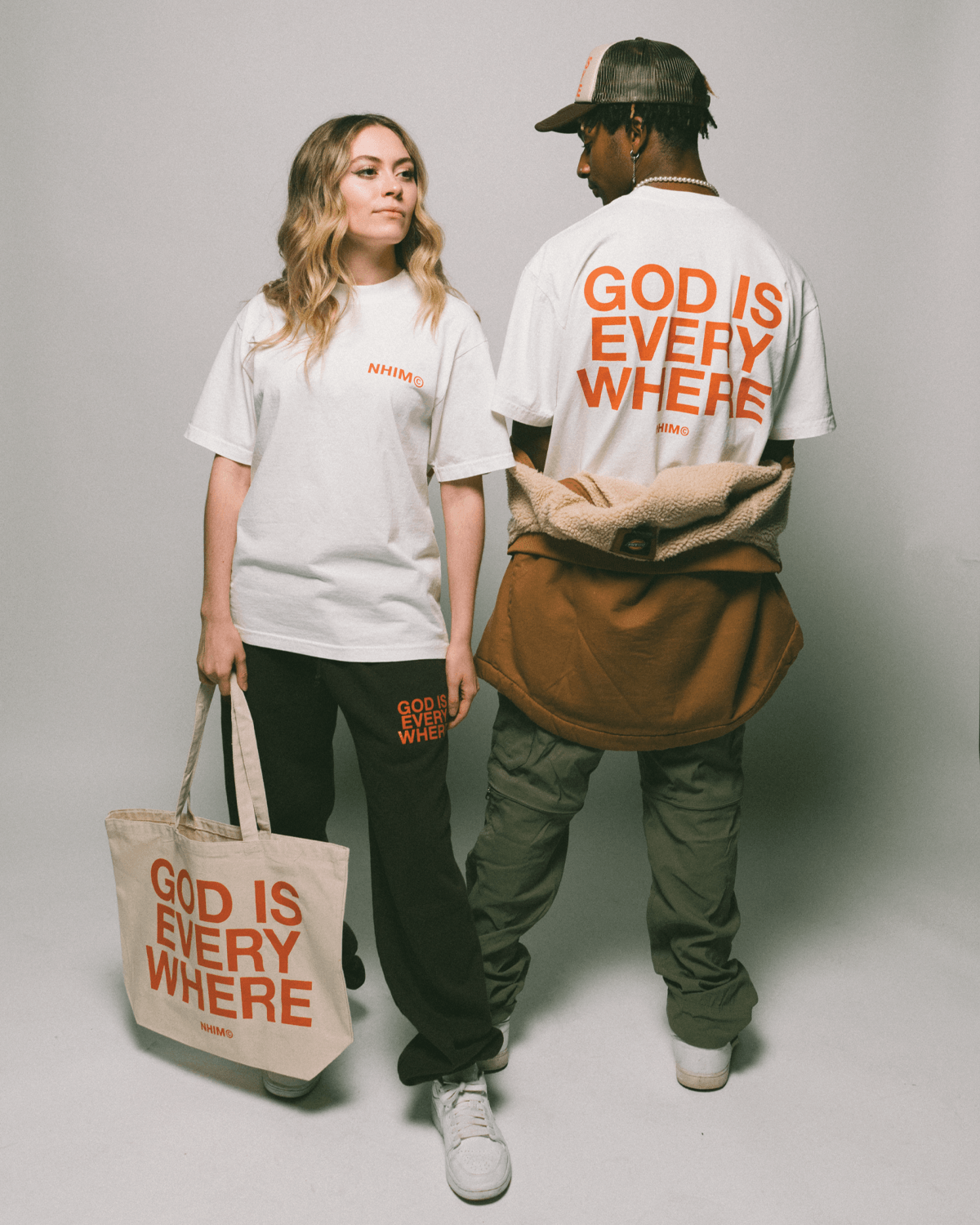 God Is Everywhere Tee (Large/OFF White) by Nhim Apparel