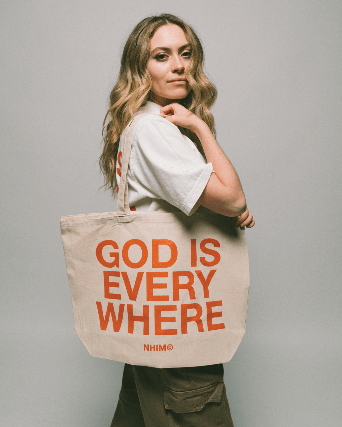 God Is My Source - Large Travel Tote - Black
